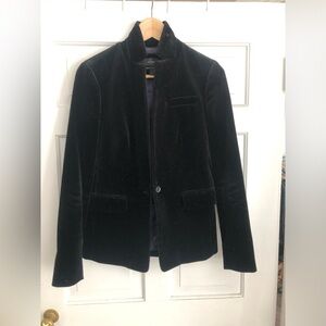 J. Crew Black Velvet Blazer